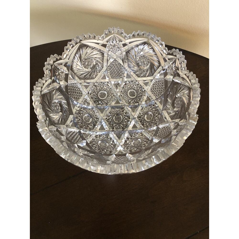 Antique American Brilliant Cut Glass Bowl